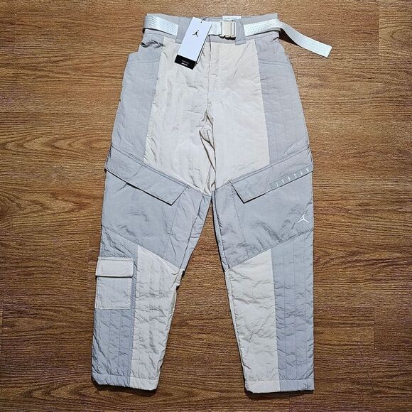 Air Jordan Cozy Girl Utility Puffer Pants Women's S Synthetic-Fill Belted Grey - Picture 2 of 15